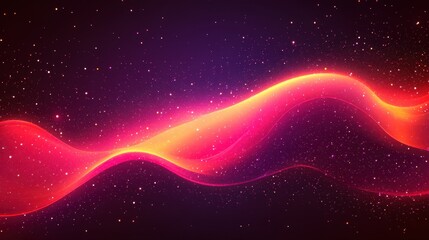 A vibrant abstract wave design with cosmic elements, creating a sense of movement and energy.