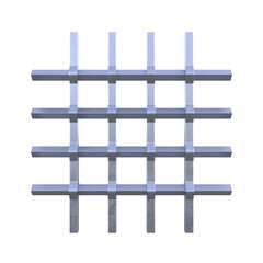 Grate, 3d illustration isolated on white background