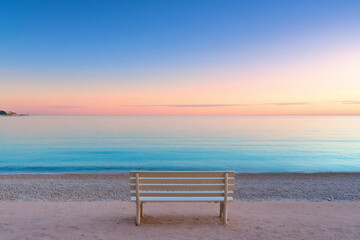 Fototapeta premium nice sunrise urban beach