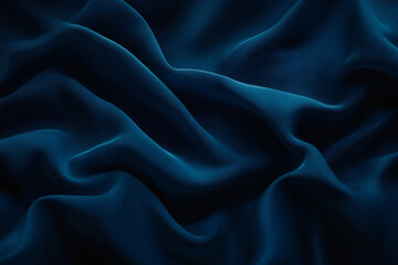 Fototapeta premium Elegant Deep Sea Blue Abstract Fabric Texture with Subtle Wavy Formations