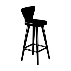 Bar Stool silhouette vector
