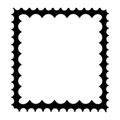 Blank post stamp shape illustration silhouette square vector