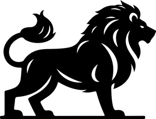 sketch vector illustration silhouette icon logo symbol mandala modern classic mythological animal lion  
