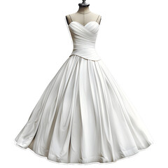 wedding dress isolated on white