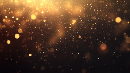 Fototapeta premium Golden glitter bokeh background.
