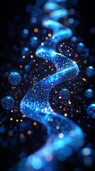 Glowing Helix in Dark Space