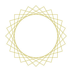 Ramadan icons. Ramadan logo. Islamic style. Vector illustration. Arabic decorations. Circle Islamic Frame. Golden line. Ied icon. Ied logo