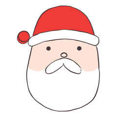 Santa drawing cartoon simple vector