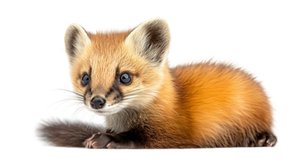 High-quality png of pine marten with transparent background for wildlife and nature projects.