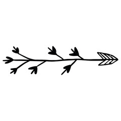 Fototapeta premium Line art arrow illustration minimalist simple vector