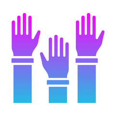 Obraz premium Raise Hand Icon