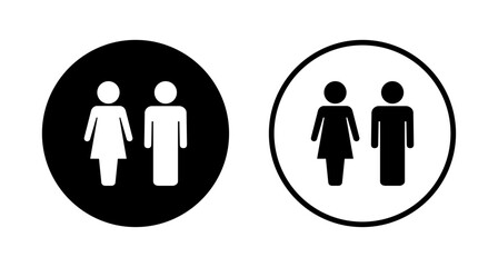 Man and woman icon logo design. male and female sign and symbol. Girls and boys
