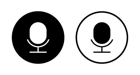 Microphone icon logo design. karaoke sign and symbol
