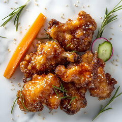 Delicious Glazed Chicken Wings Food Photography