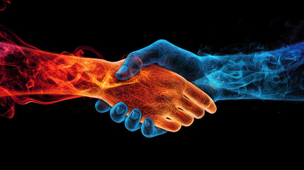 A dynamic visual of handshake symbolizing trust in financial services and insurance