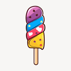 Fototapeta premium ice cream illustration vector