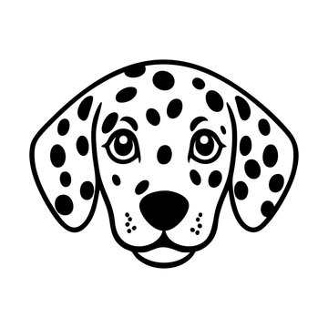 recommend clip art: Dalmatian illustration with spots vector