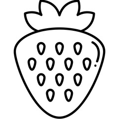 Tropical fruits icon black outline