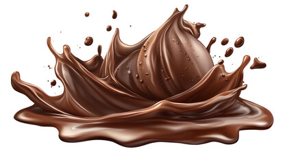Chocolate ice cream png with transparent background for dessert and food design projects.