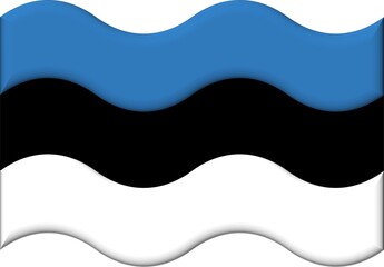 The flag of Estonia is blue, black and white. It was adopted on November 21, 1918. In Estonia, the flag is known as sinimustvalge which means blue-black-white