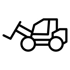 tractor isolated on white