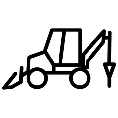 tractor silhouette vector