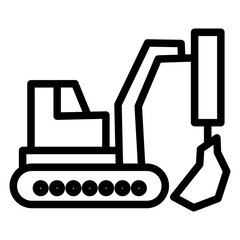 excavator vector illustration