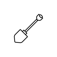 Shovel line icon