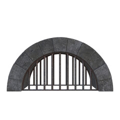 Old Sewer Grate, 3d illustration isolated on white background