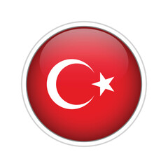 Turkey Flag Sphere Vector