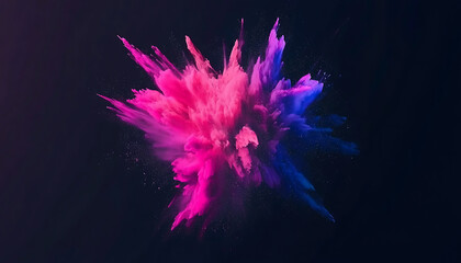 Dynamic color explosion art event digital creation abstract visuals studio setting close-up viewpoint creative expression