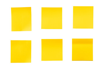 set of yellow sticky notes
