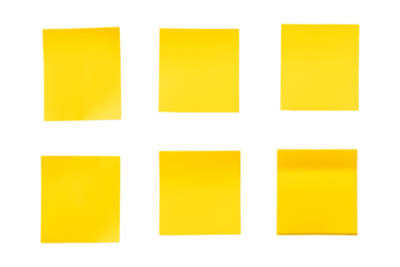 set of yellow sticky notes