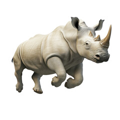 Obraz premium White Rhinoceros isolated on white or transparent background 