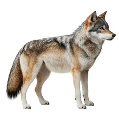 Obraz premium Wolf isolated on white or transparent background 