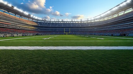 Obraz premium A Full American Football Stadium Ready For Game Day