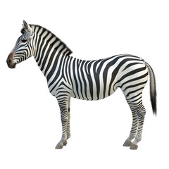 Fototapeta premium Zebra isolated on white or transparent background 