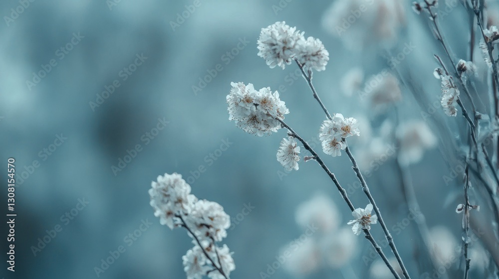Poster a minimal blue background with subtle bokeh, ideal for portrait photography