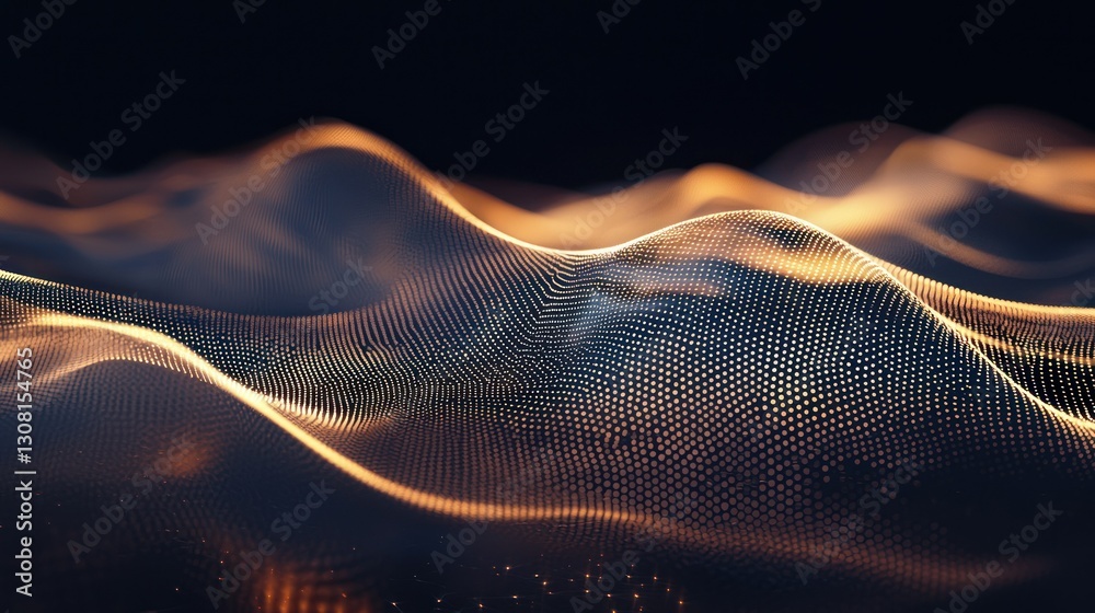 Poster a minimalist abstract concept with light, fluid shapes and subtle podcast motifs.