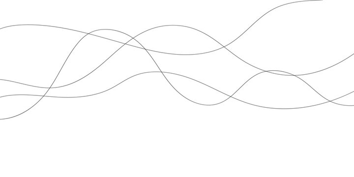 A minimalist abstract image featuring multiple, interwoven, wavy lines in varying thicknesses and dashed patterns.