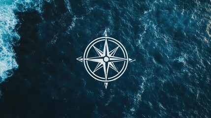 A nautical-themed compass logo with a blue and white color scheme. © Radetdararith