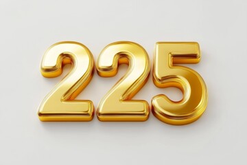 3d gold numbers