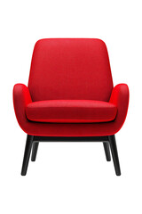 Fototapeta premium red armchair isolated on white