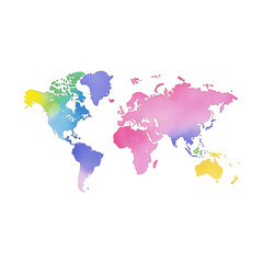 Obraz premium world map on white background