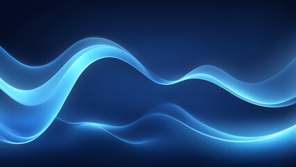 Abstract blue wavy with blurred light curved lines background