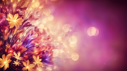 Abstract bouquet lights background