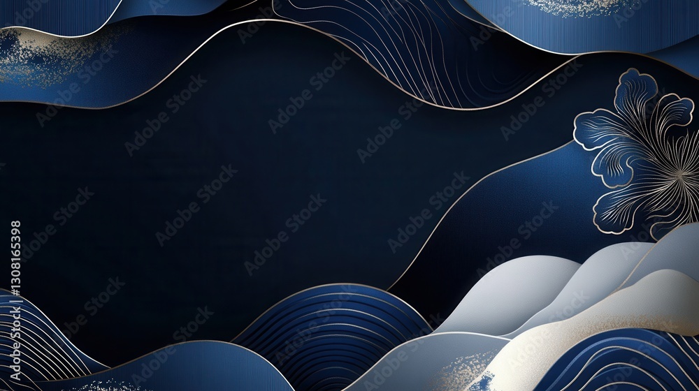 Poster dynamic layered wave structures create a professional backdrop for political discourse representatio