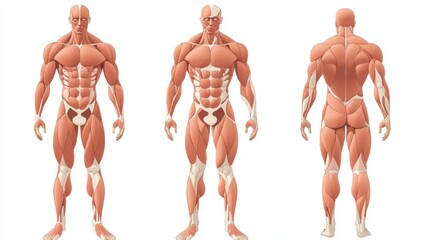 human muscle. full body human muscle