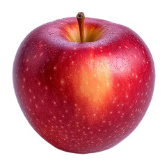 red apple with water droplets - isolated on white background