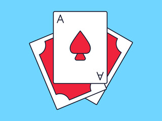 Obraz premium Cards icon. Circus vector icon concept. Simple vector line icons.